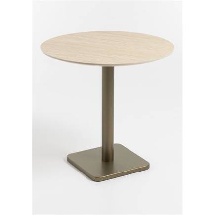 Coco Maison Brest bistrotafel Travertine D80cm Goud